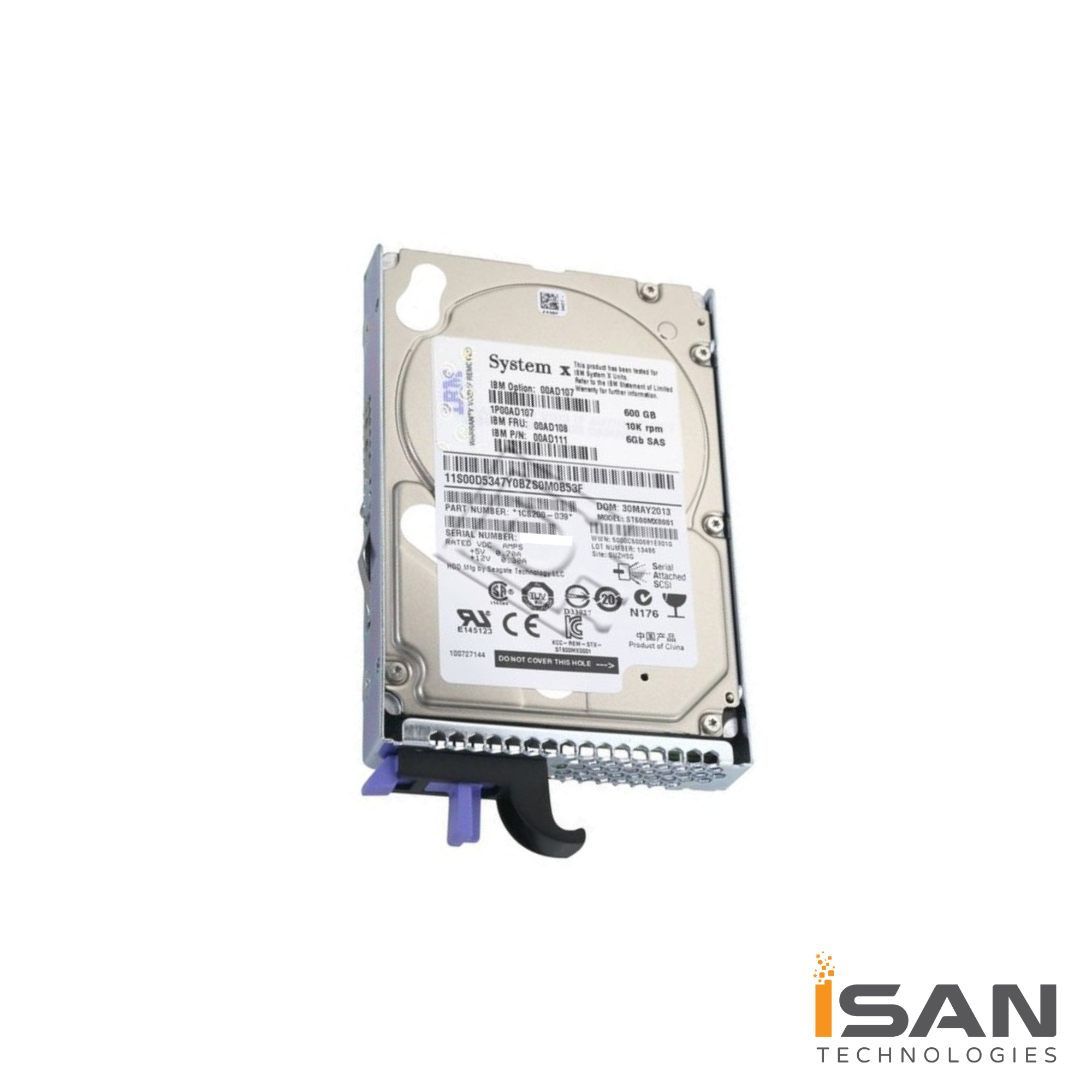 00AD107 IBM 600-GB 6G 2.5 SAS G2SS ENT