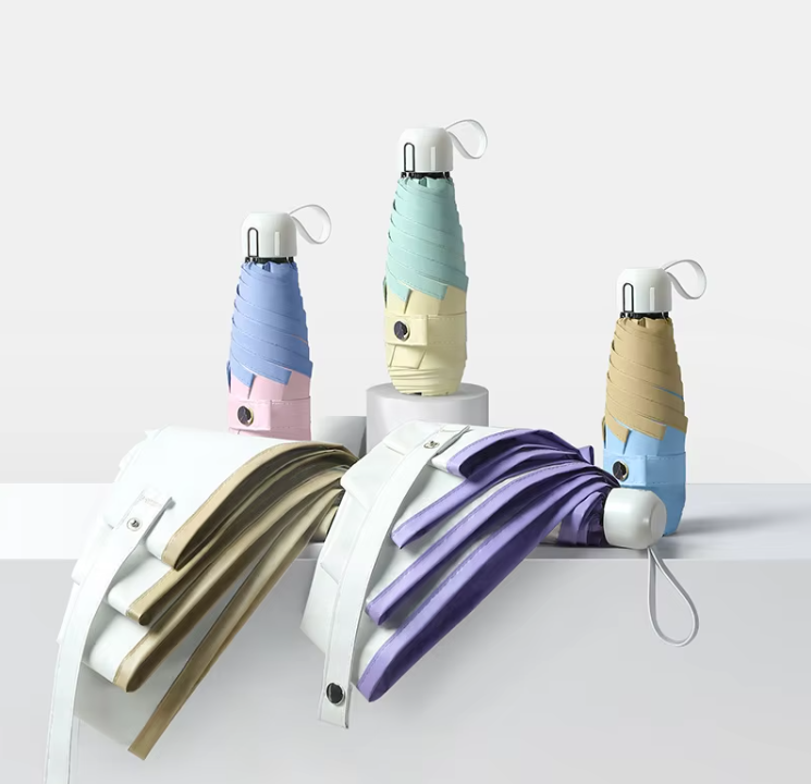 ร่มพับมินิทูโทน 5 ตอน 21 นิ้ว 8 ก้าน รุ่น NQ-153