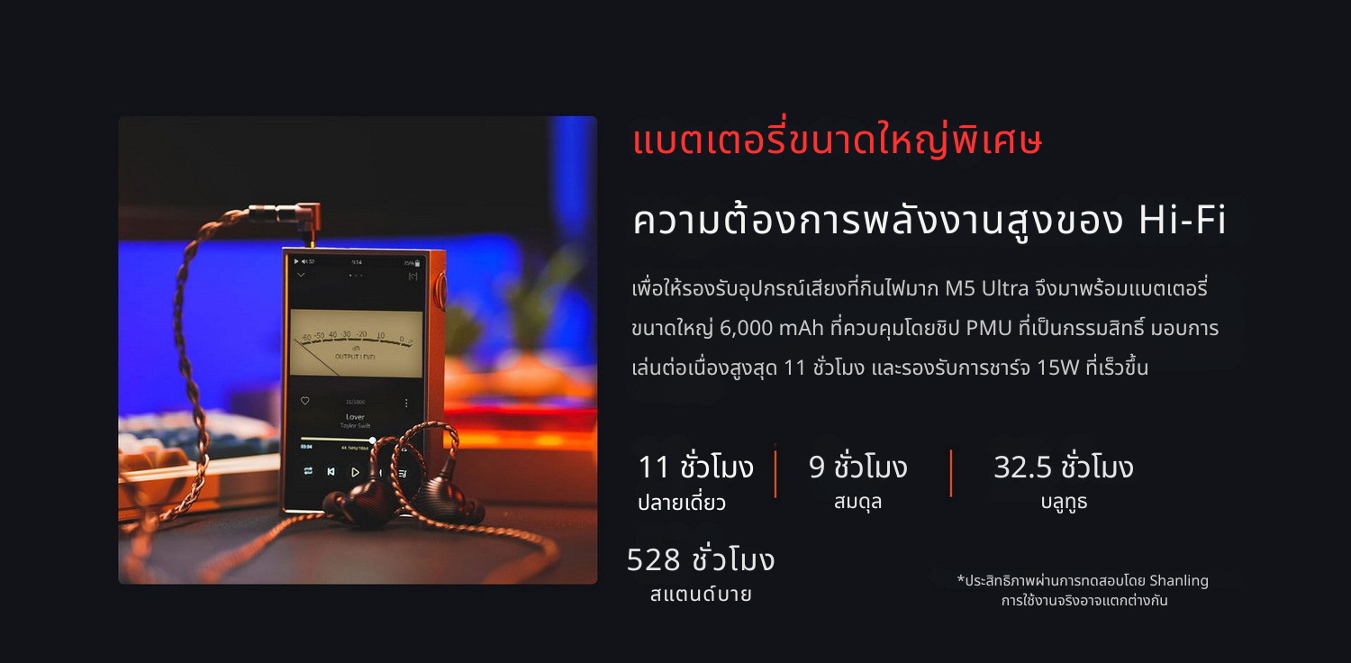 Shanling M5 Ultra 10th DAP พกพารุ่นอัพเกรด พิเศษฉลองครบรอบ 10 ปี ประกันศูนย์ไทย