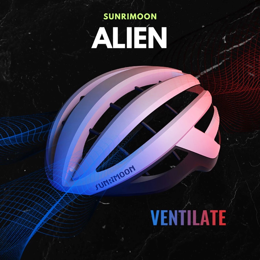หมวกปั่นจักรยาน SUNRIMOON รุ่น CS-57 ALIEN | หมวกกันน็อคจักรยานพร้อม Iron Dome System