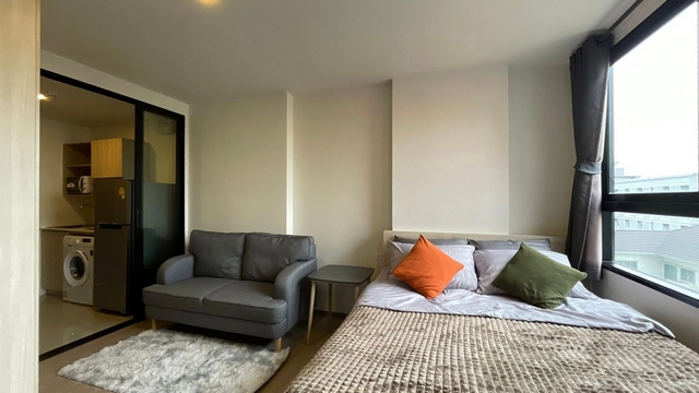 ให้เช่าคอนโดเดอะ มูฟ เกษตร 24.5 ตร.ม.เฟอร์ครบ มีเครื่องซักผ้า ตรงข้าม ม.เกษตร