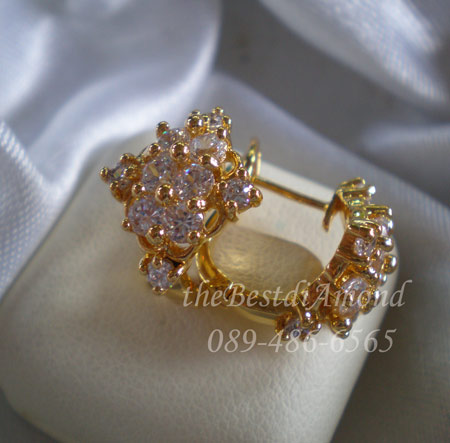 ++BE808+++ต่างหูรูปข้าวหลามตัดแบบหรูหรา++งานสวย เรียบร้อย หรู ดูดีมากๆๆค่ะ ฝังแบบหนามเตยงานดีมากๆๆๆ เหมือนของจริงสุดๆ หรูหราแพรวพราว ขนาดไม่ใหญ่มาก