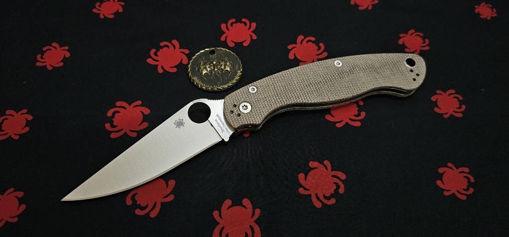 Spyderco Military 2 Compression Lock Knife Brown Micarta ( CRU-WEAR)