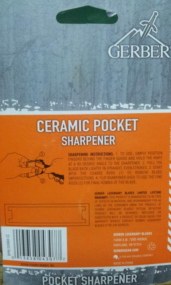 ที่ลับมีด GERBER Ceramic Pocket Sharpener แบบเซรามิก พกพาง่ายน้ำหนักเบา