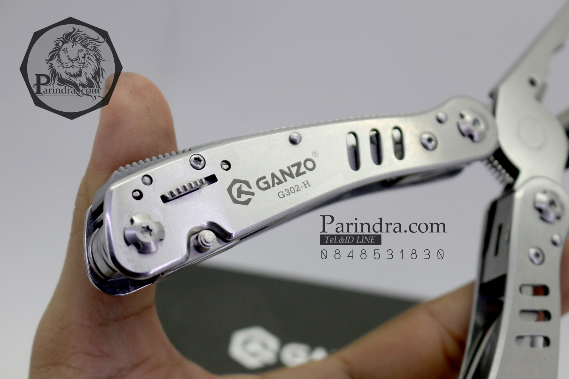 คีมเอนกประสงค์ Multi-Tools Ganzo กานโซ่ รุ่น G302-H สีเงินไทเทเนี่ยม ของแท้ 100%