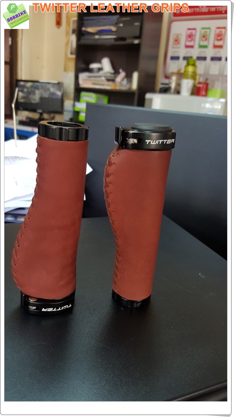 ปลอกแฮนด์หนังแท้ TWITTER Leather Bike Grips,TWG01(S196)
