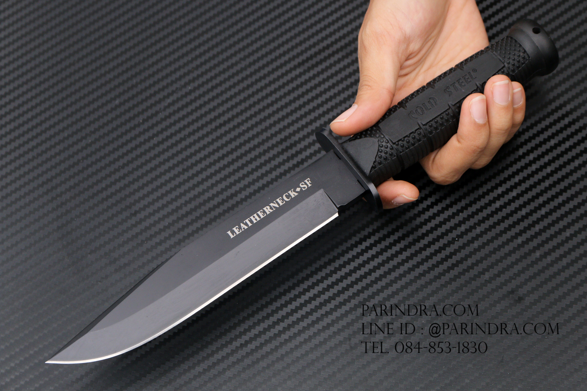 มีดใบตาย COLD STEEL LEATHER NECK SF (OEM) A+ ใบมีดสีดำ