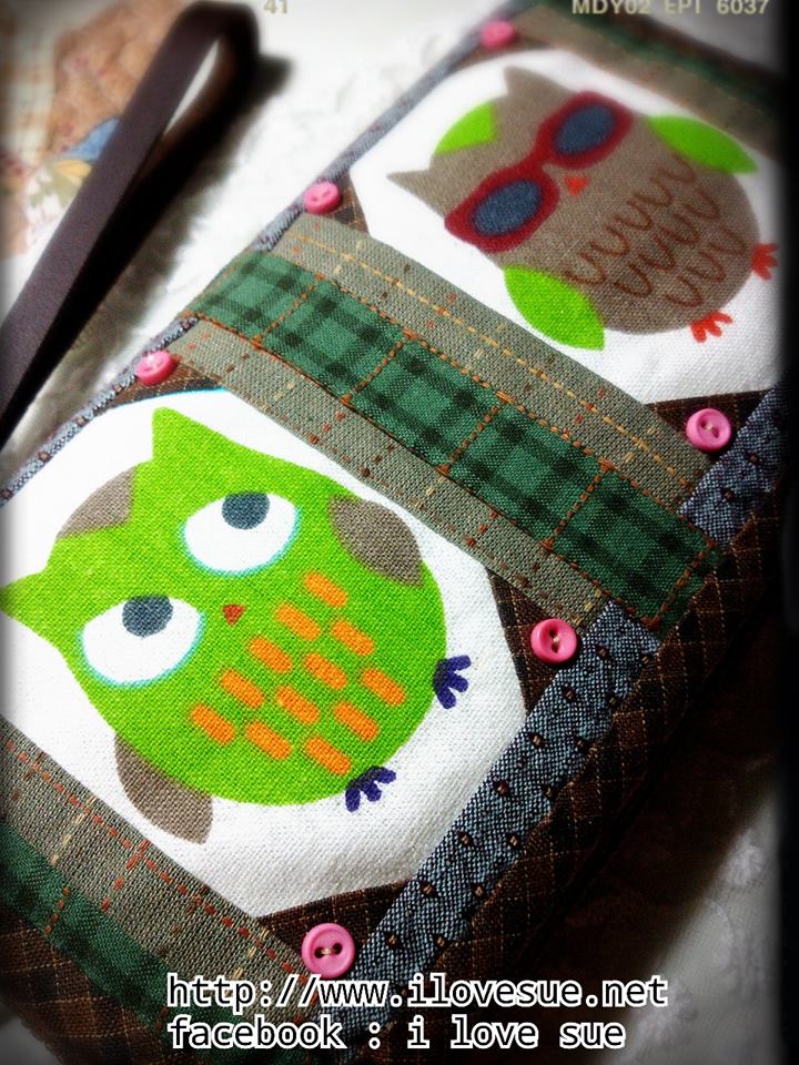 กระเป๋าเงินใบยาว ผ้าคอตตอนลินินเกาหลี + ผ้าทอญี่ปุ่น - สั่งทำค่ะ