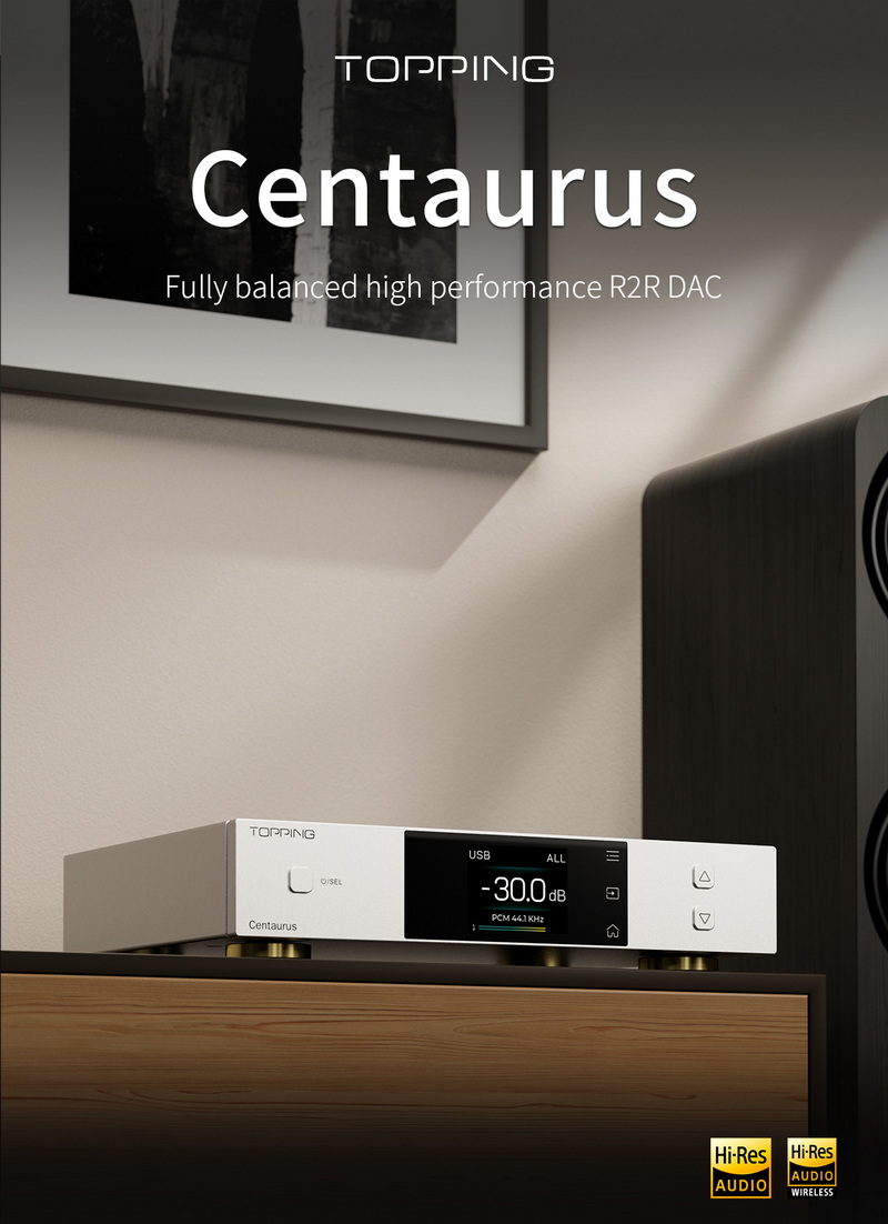 Topping Centaurus DAC ตั้งโต๊ะแบบ R2R ประสิทธิภาพสูง รองรับ Dual Hi-Res ประกันศูนย์ไทย