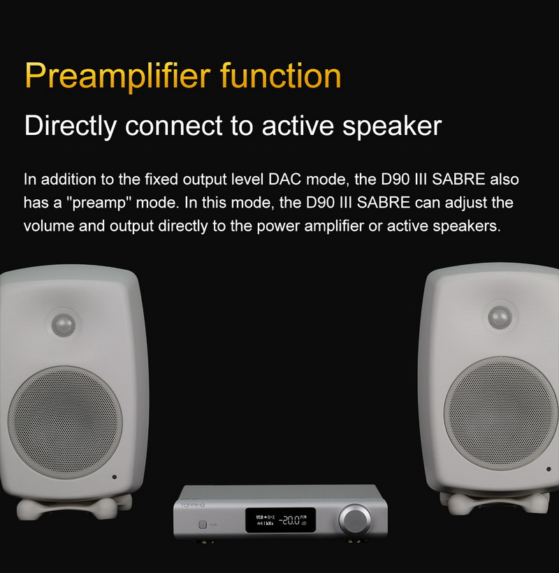 Topping D90iii Fully Balanced DAC รองรับ Dual Hi-Res, BT5.1, รีโมท, ฟังก์ชั่นปรีแอม, MQA ประกันศูนย์ไทย