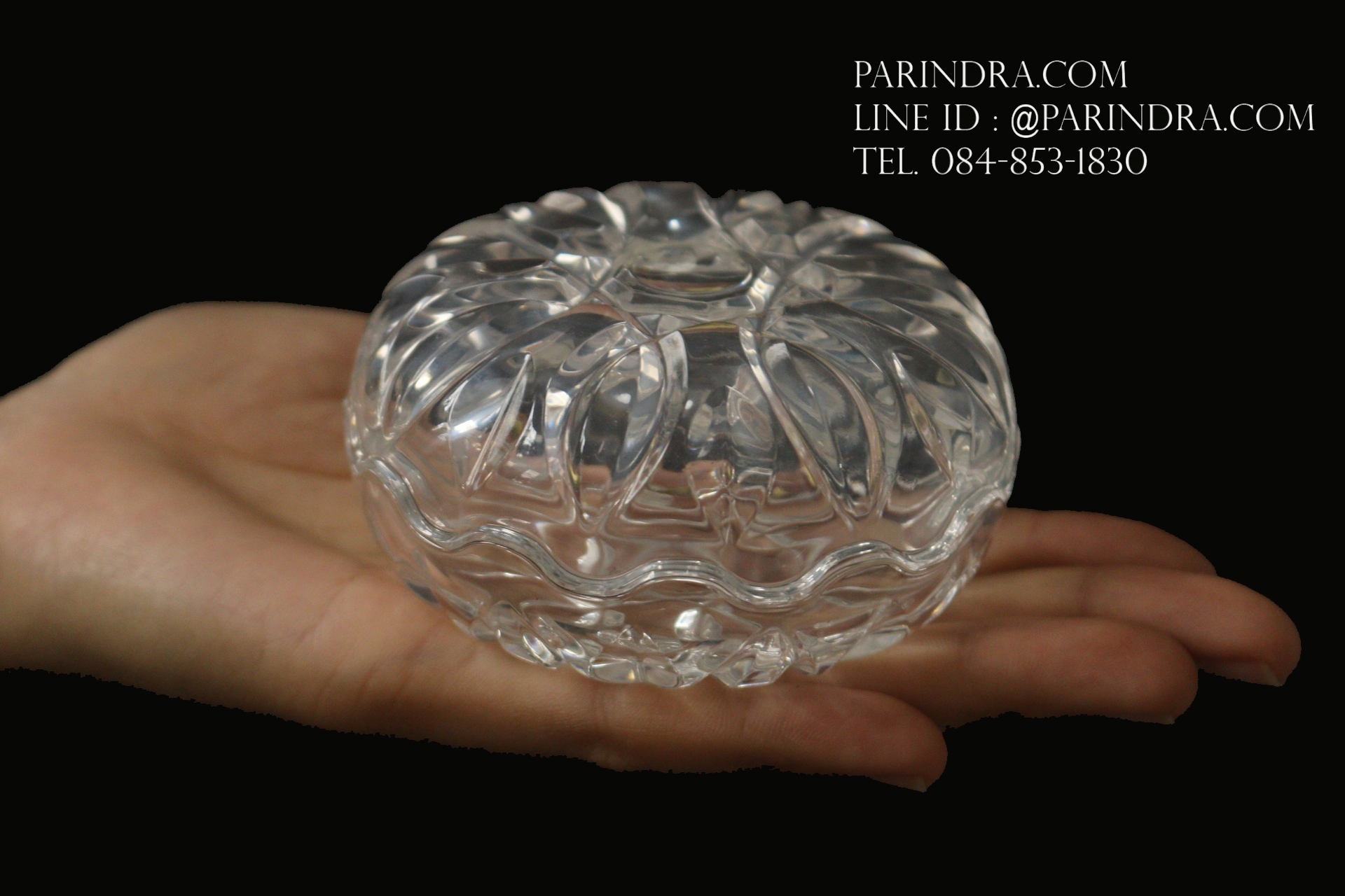 ผะอบแก้วขนาดเล็ก Royal Crystal Rock สวยงาม ใส่ของมีค่าต่างๆ ITALY