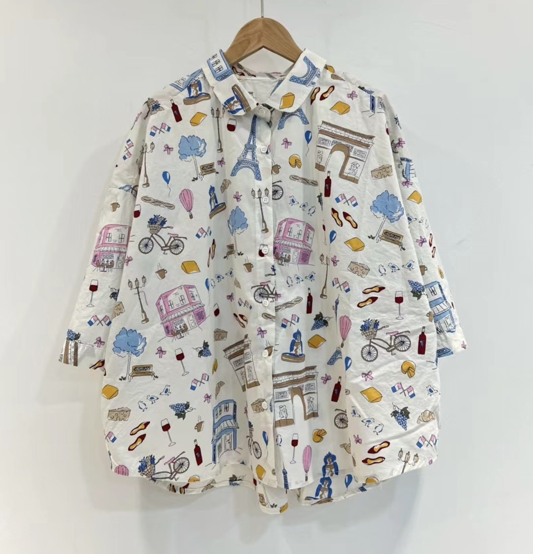 เสื้อผ้าคอตตอนลายพิมพ์