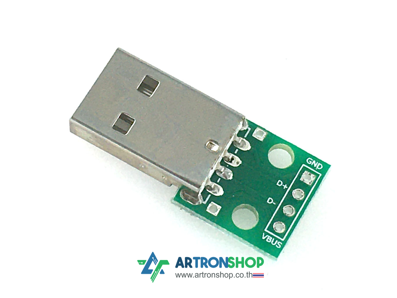 USB 2.0 Type-A Male Connector Adapter Breakout