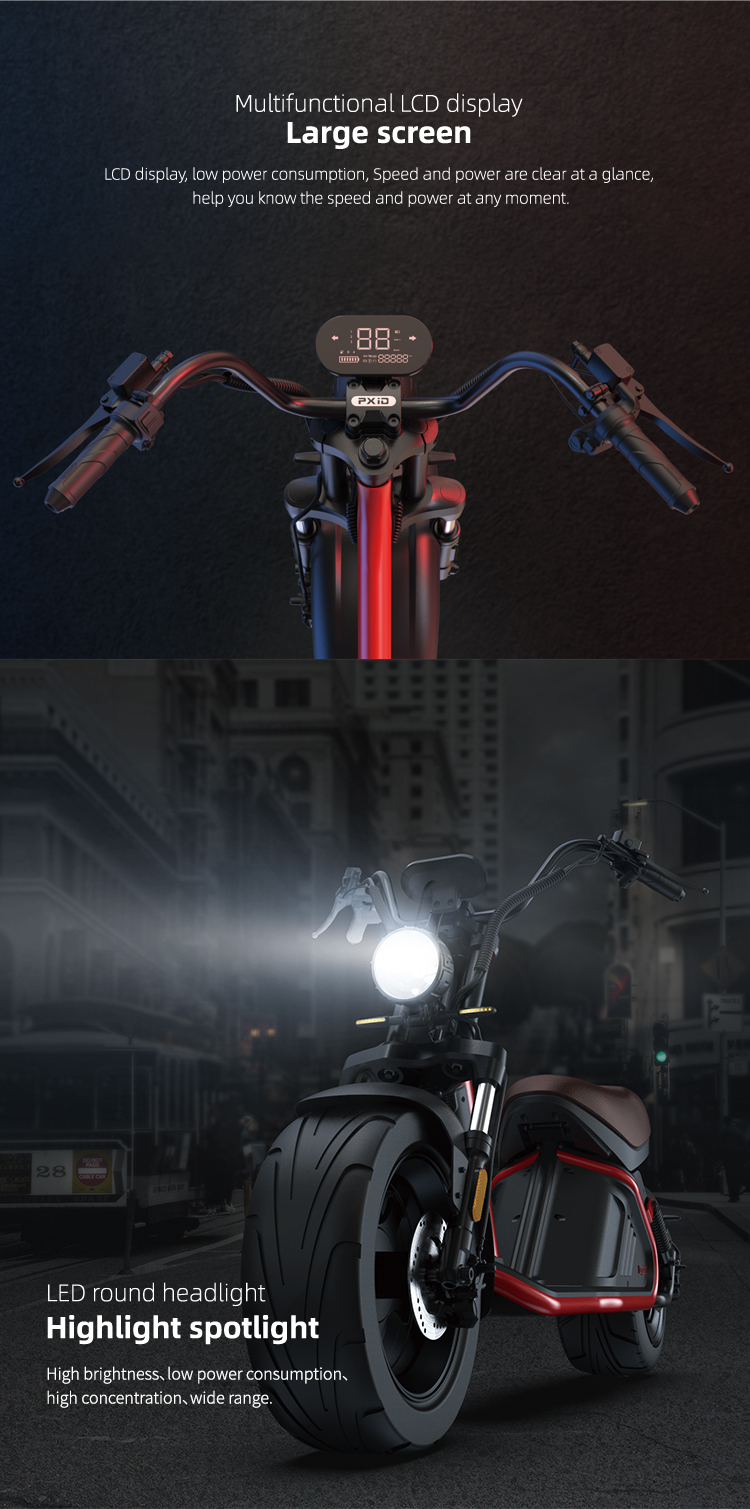 มอเตอร์ไซค์ไฟฟ้า PXID M2 MOTOR-02 สกู๊ตเตอร์ไฟฟ้า ความแรง 1500-3000 วัตต์, ECC/COC 2023