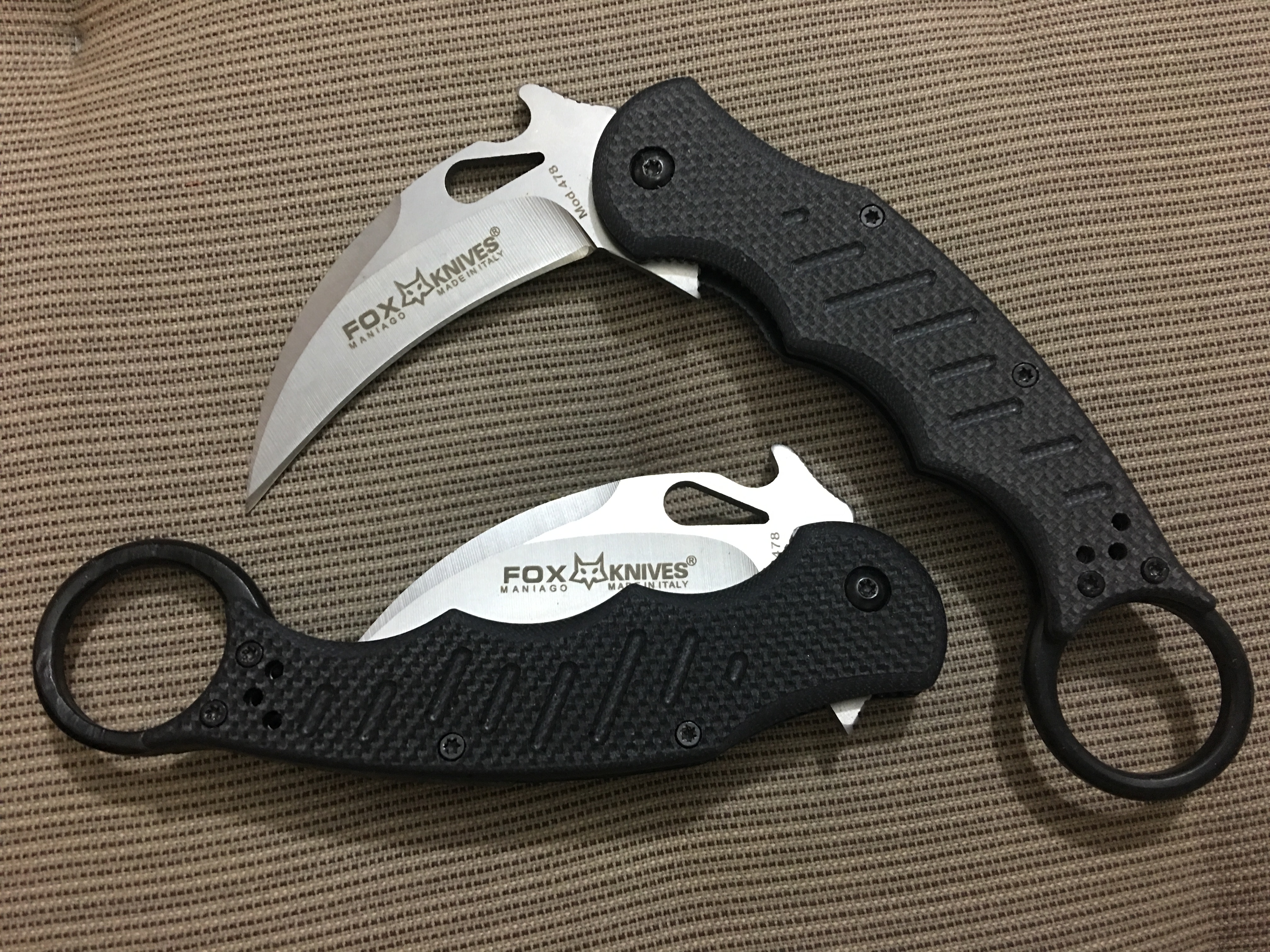 มีดคารัมบิต รุ่น 478 FOX (OEM) ใบเงิน ด้ามดำ