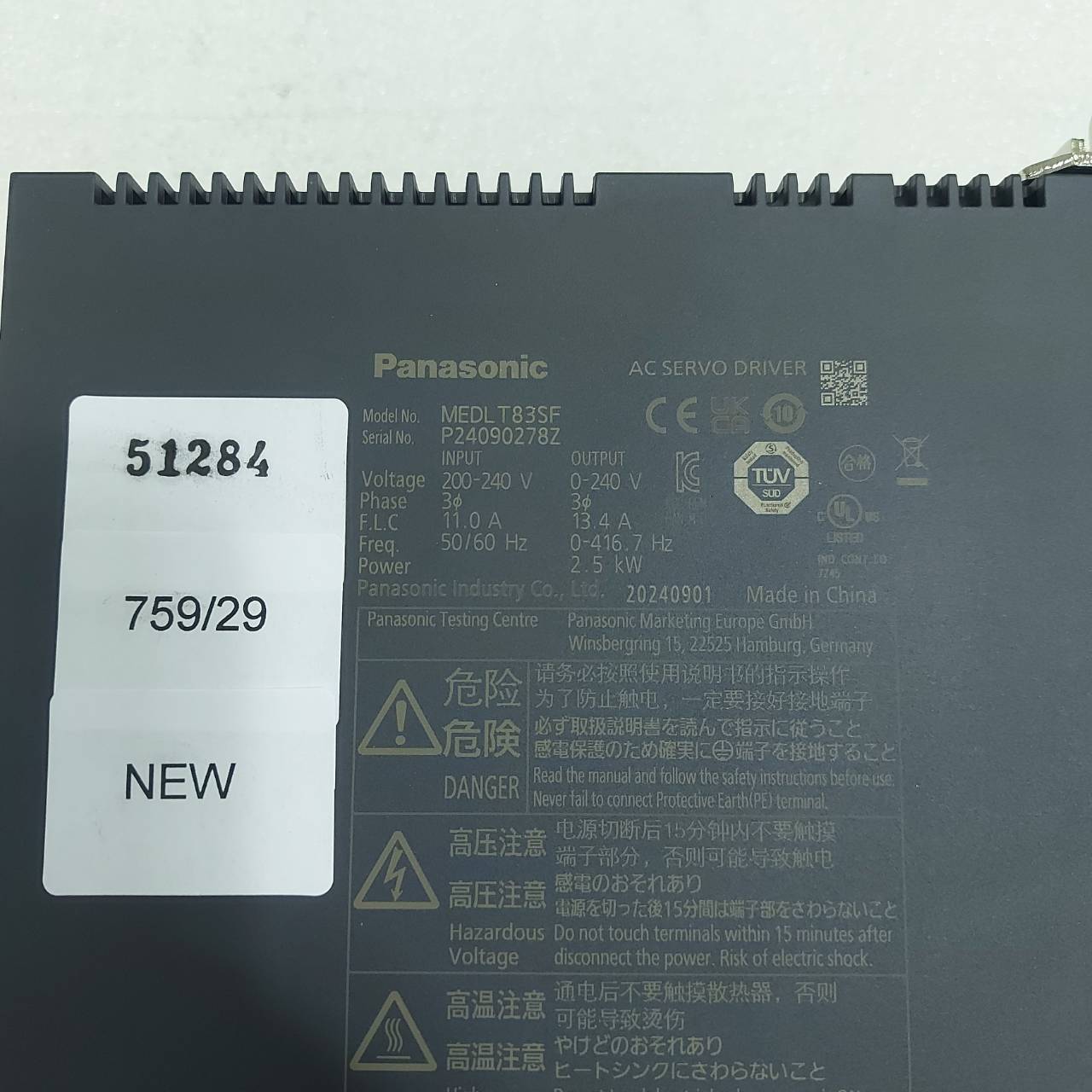 MEDLT83SF SERVO DRIVE " PANASONIC "