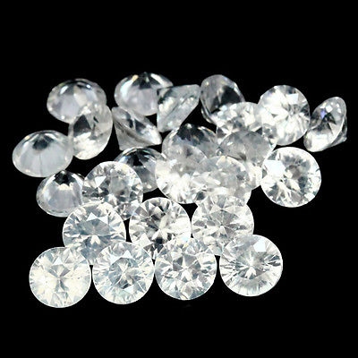 เพทายสีขาวเหลี่ยมเพชร (Zircon) 11.40 กะรัต 25 ชิ้น (0383)