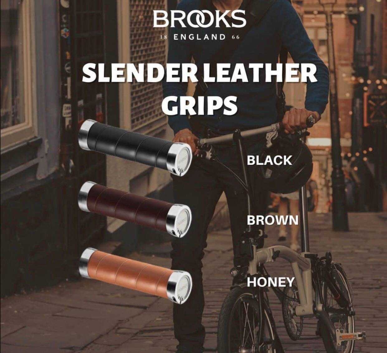 ปลอกแฮนด์ Brooks Cambium Slender Handlebar Grips - Slate,130/130MM