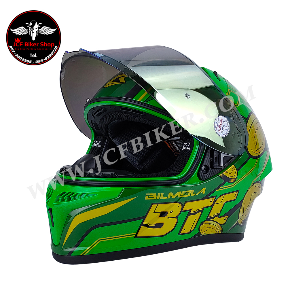 หมวกกันน็อคเต็มใบ หมวกกันน็อค Bilmola รุ่น Rapid RS ลาย BTC