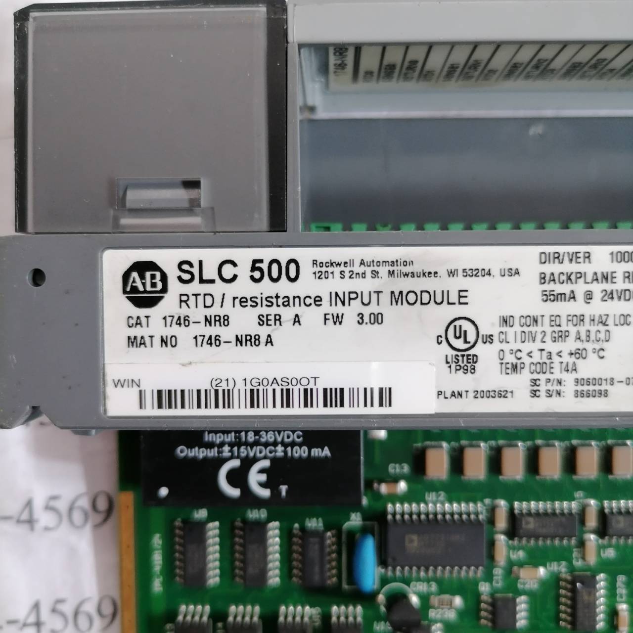 PLC " ALLEN-BRADLEY " รุ่น 1746-NR8