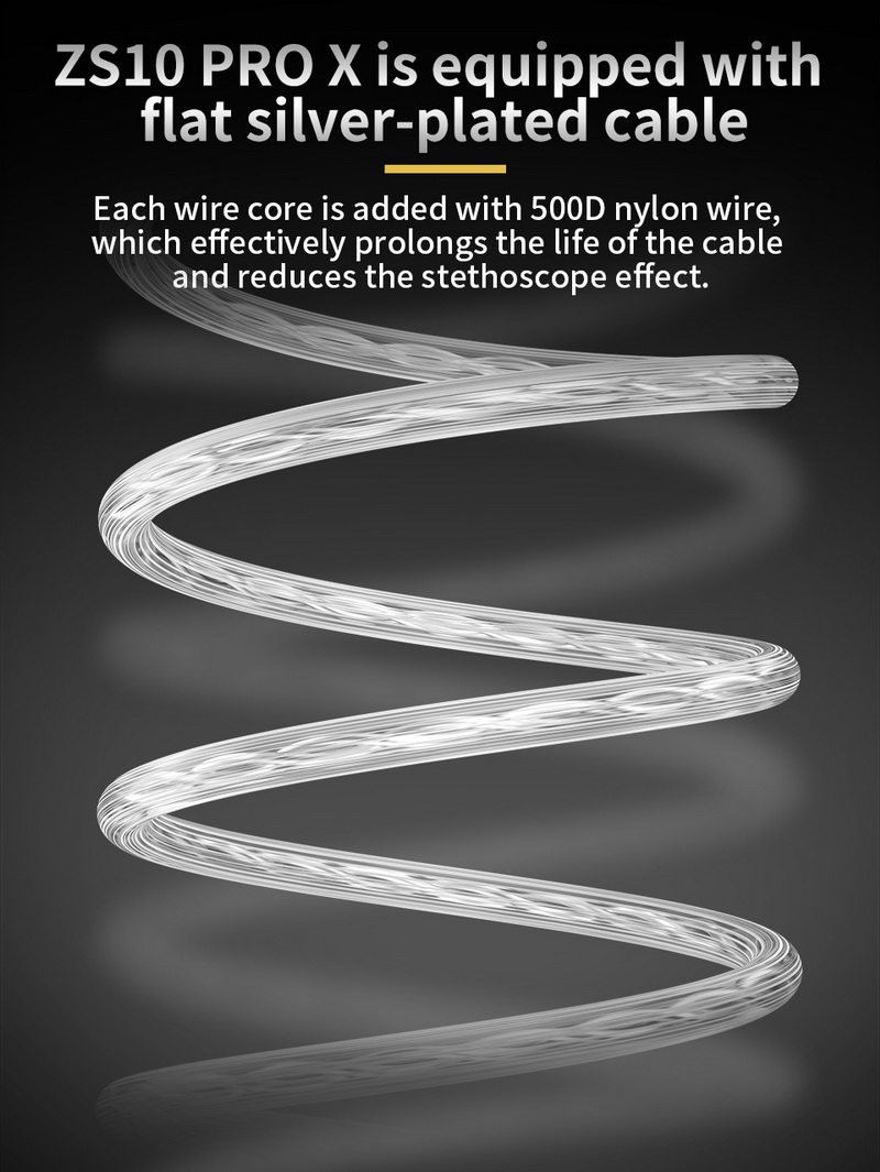 KZ ZS10 Pro X หูฟัง 5 ไดรเวอร์ 4BA+1DD ประกันศูนย์ไทย