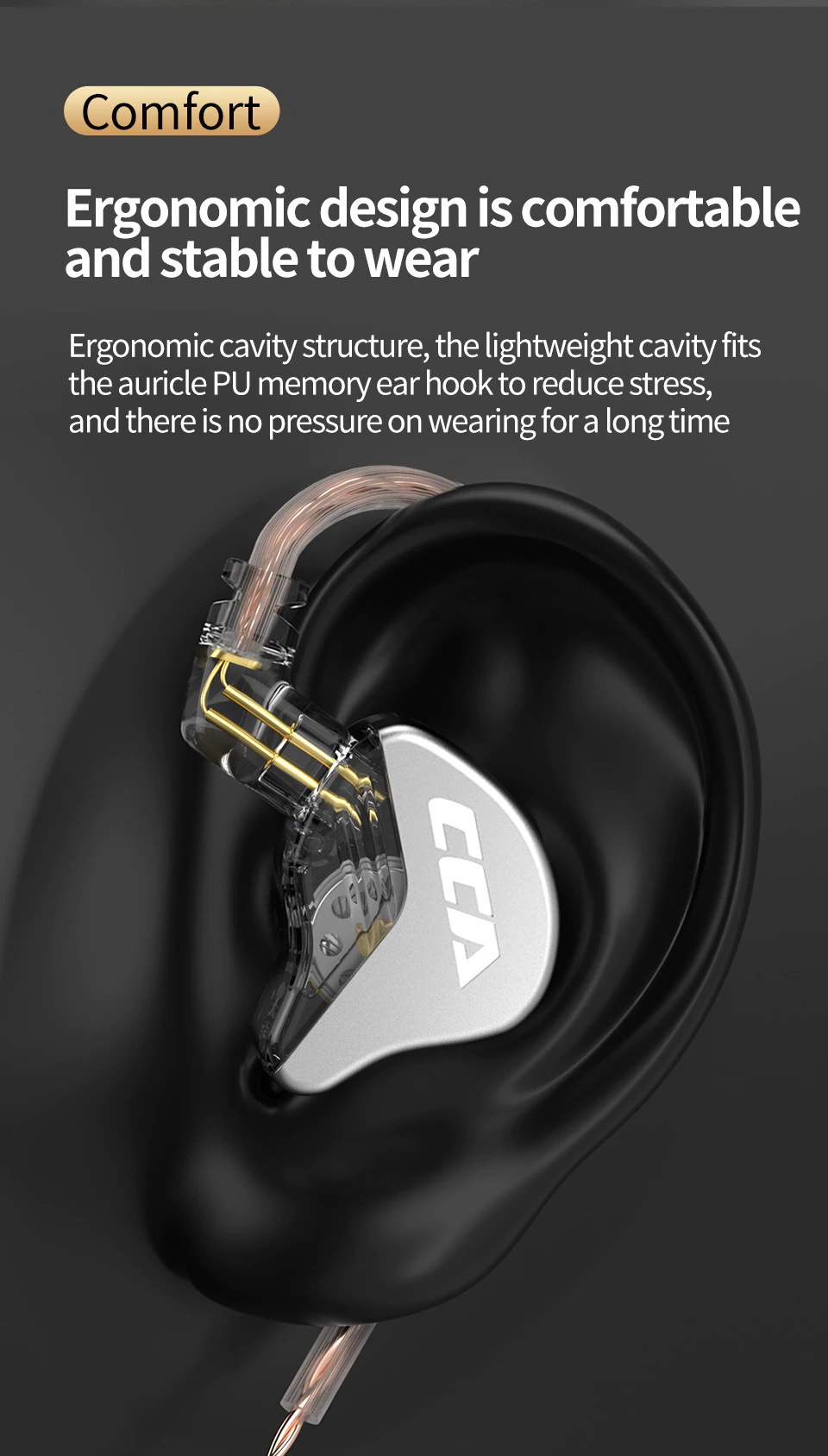 ขาย CCA CRA หูฟัง Dynamic ระดับ HiFi ที่ไม่ธรรมดาเบสลึกหนักแน่น