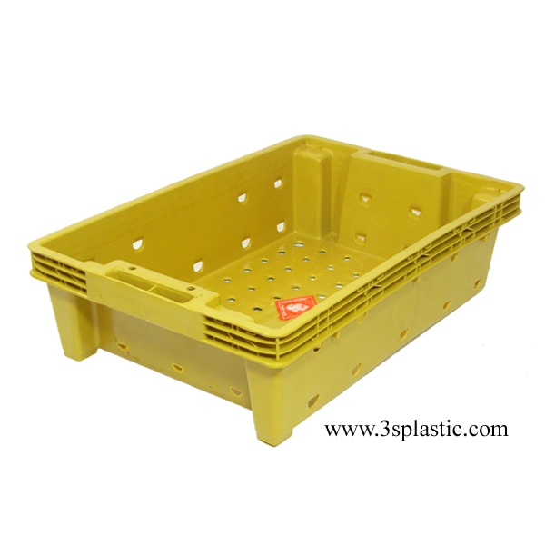 ลังโปร่ง ขนาด 35.5 x 53 x 14.5 cm. AB HDPE เบอร์ 412