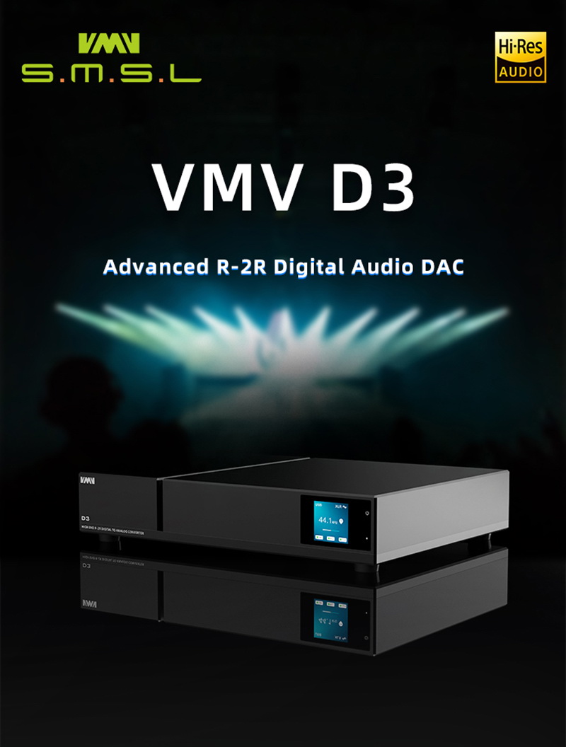 SMSL VMV D3 DAC ตั้งโต๊ะ ชิป PCM1704U-J R-2R ในตำนานรองรับ MQA