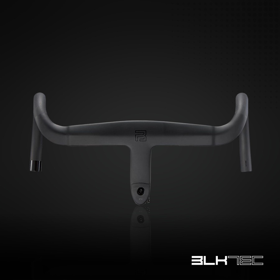 แฮนด์เสือหมอบคาร์บอน BLKTEC รุ่น R8 Road Bike Handlebar Integrated Aero Dynamic วัสดุคาร์บอน รองรับ Switch สำหรับ Shimano Di2 (Climbing Switch)
