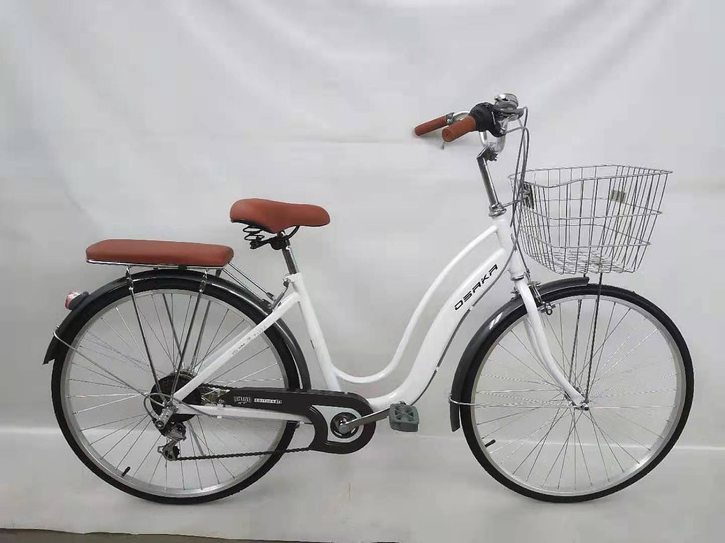 จักรยานแม่บ้าน OSAKA RHINO XT CITY BIKE พร้อมตะกร้า มีเกียร์ 7 สปีดชิมาโน่ ล้อ24นิ้ว