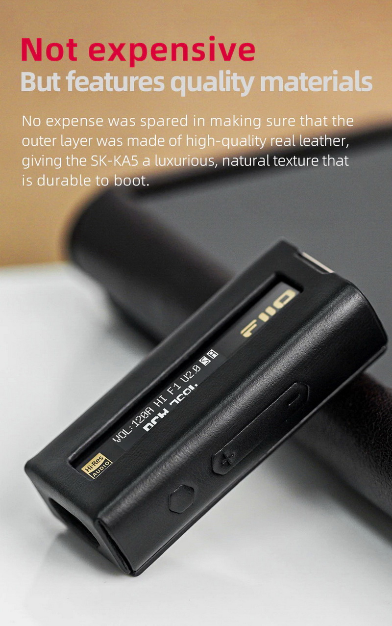 FiiO SK-KA5 Black เคสหนังกันรอยสำหรับ KA5 เฉพาะเคส [-เคส-]