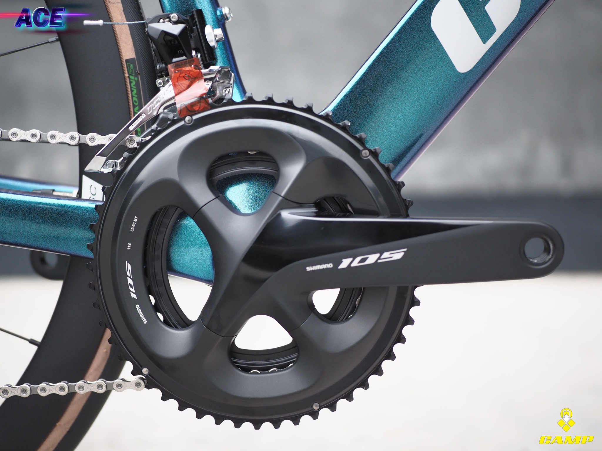 จักรยานเสือหมอบ CAMP ACE DISC Carbon Roadbike เกียร์ Shimano 105 2*11 สปีด ล้ออลู (Model 2022)