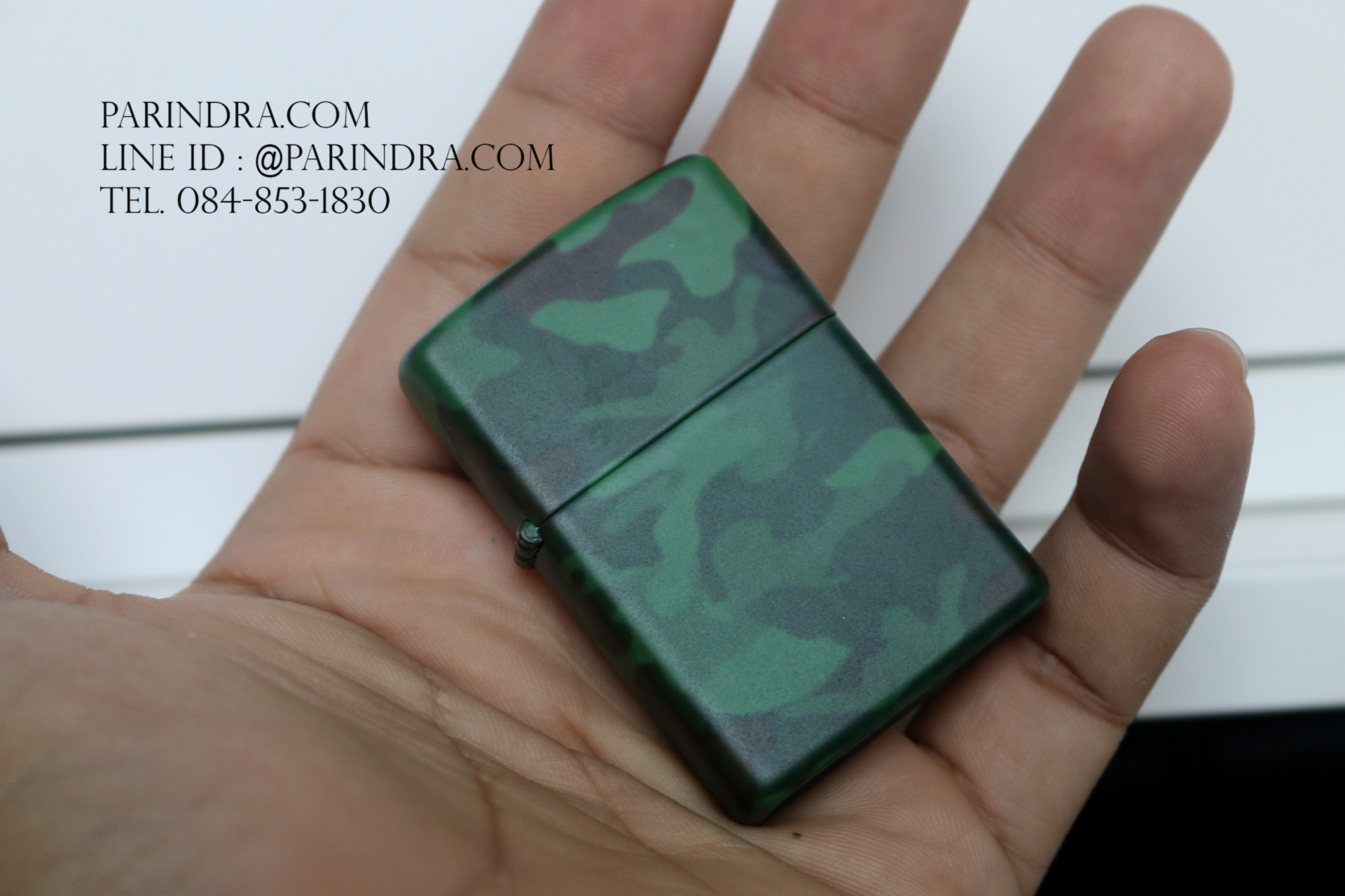 ไฟแช็คน้ำมัน ลายพรางทหารบก สีเขียวทหาร