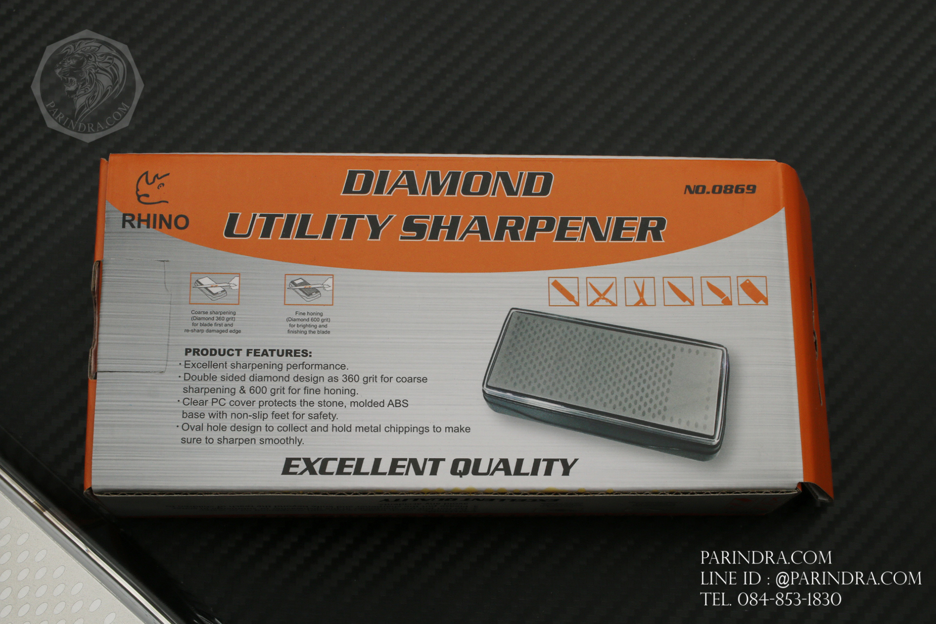 หินลับมีด RHINO BRAND NO.0869 Diamond Utility Sharpener (ของแท้)