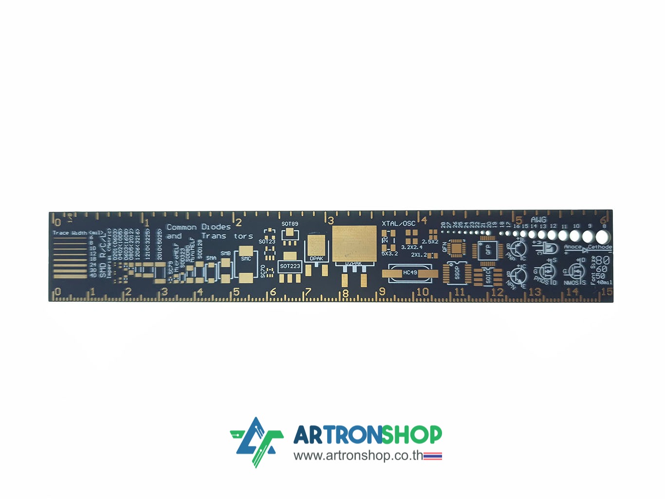 ไม้บรรทัดแผ่นปริ้น PCB Ruler