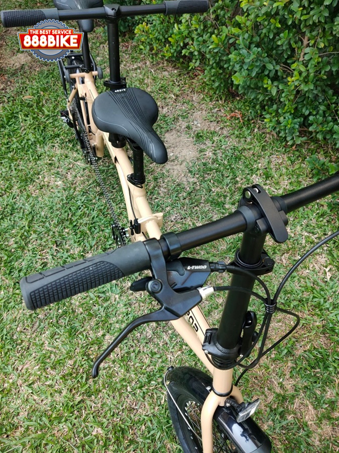 K-POP LG600 จักรยานสองตอน Tandem เกียร์ 8 สปีด พับได้ ลากได้ ล้อ 20นิ้ว เฟรมเหล็ก ปี 2024