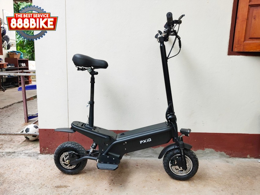 สกู๊ตเตอร์ไฟฟ้า PXID F1 ELECTRIC SCOOTER โช๊คหน้า+หลัง มอเตอร์ 500 วัตต์ ความเร็วสูงสุด 45กม./ชม, 10Ah 48V (30กม.) เดินทางได้ 30-40 กม.