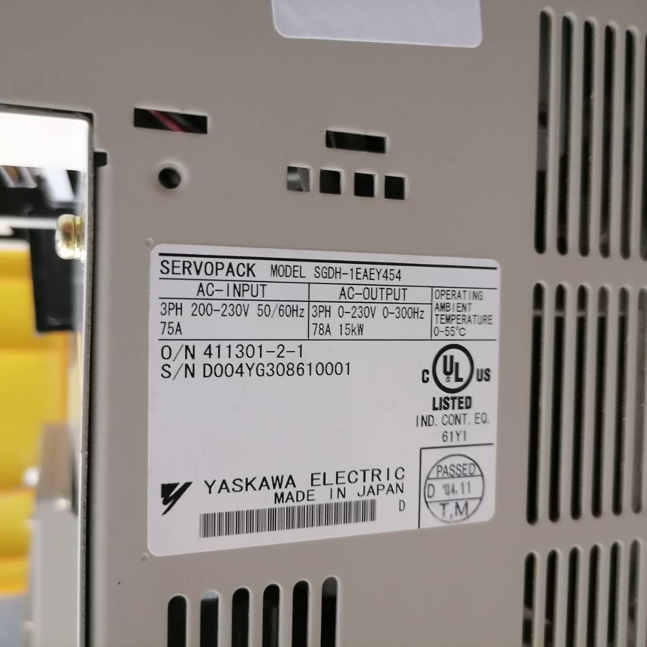 SGDH-1EAEY454 SERVOPACK " YASKAWA "