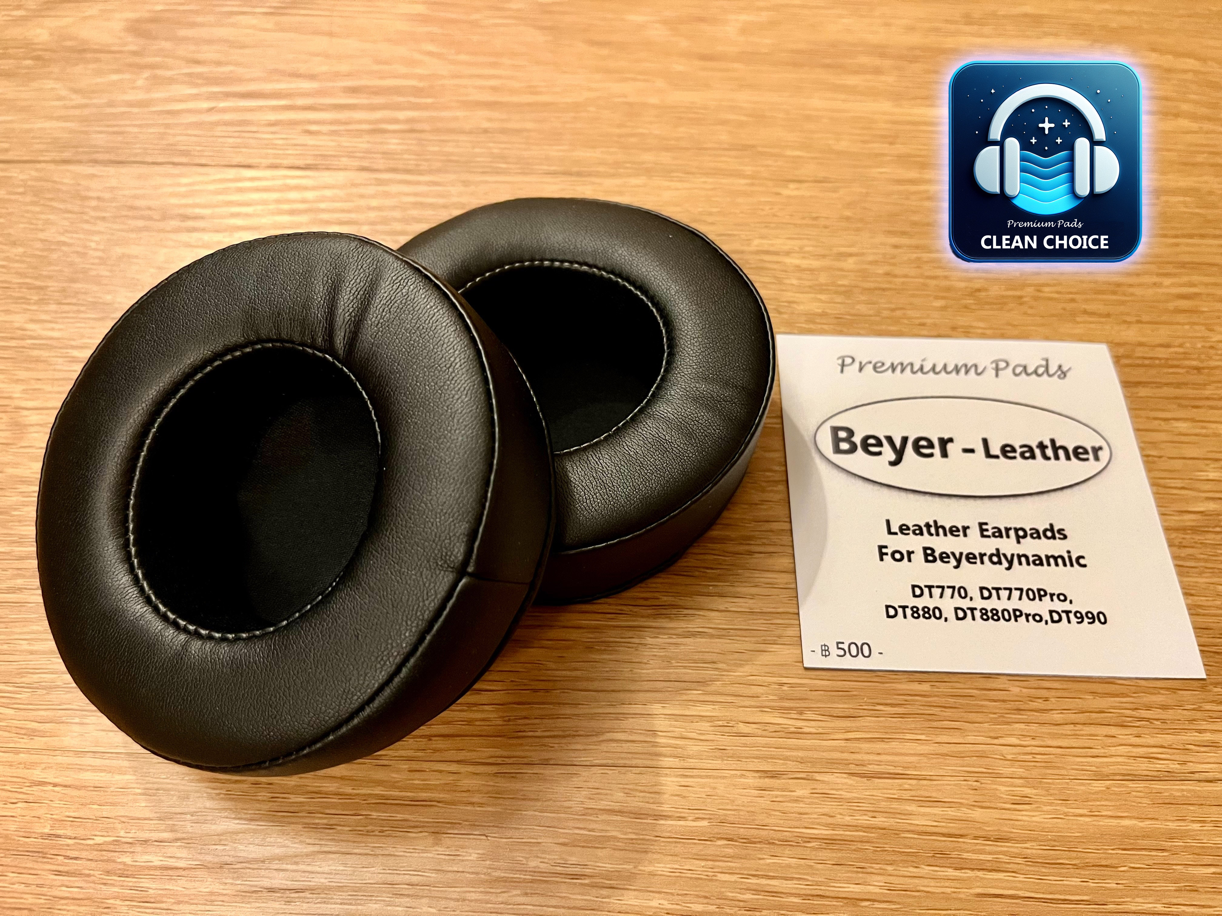 Premium Pads Beyer-Leather เอียร์แพดหนังเทียม Leather Earpad สำหรับหูฟัง Beyerdynamic DT770 DT770 Pro DT880 DT990