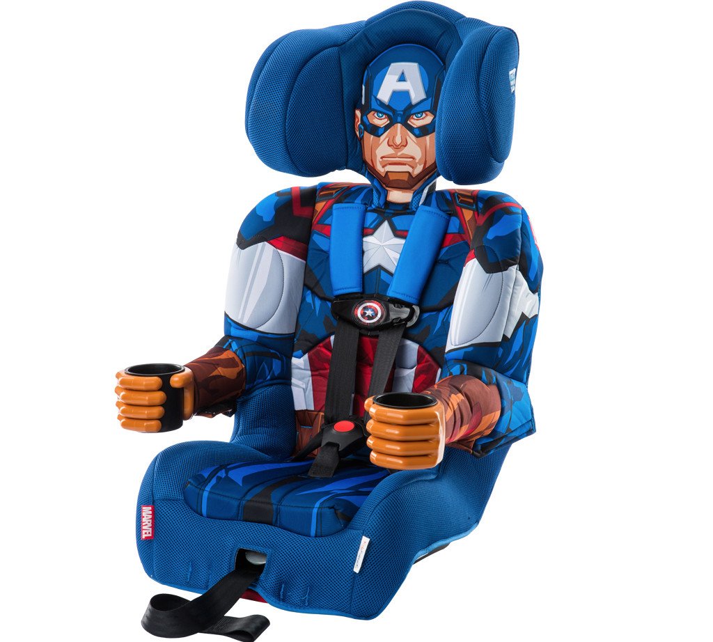 คาร์ซีทสำหรับเด็กโต ลายกัปตันอเมริกา ใช้ได้ตั้งแต่ 2 ขวบถึง 8 ขวบ