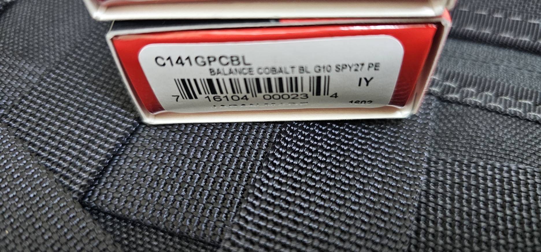 Spyderco Balance R.I.L. Knife Blue Peel-Ply G-10 (2" Satin CPM SPY 27)