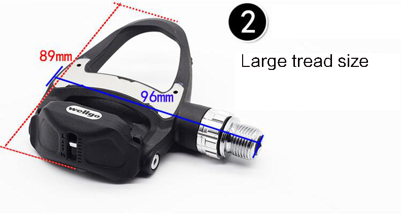 บันไดจักรยานเสือหมอบ WELLGO R312 Carbon Fiber แถมคลีท 2 ชุด