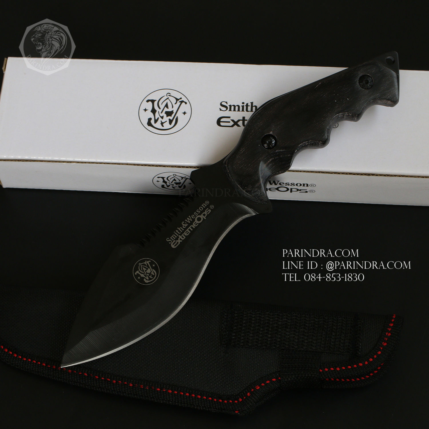 มีดเดินป่าใบตาย Smith & Wesson ExtrerneOps ใบดำ (OEM)