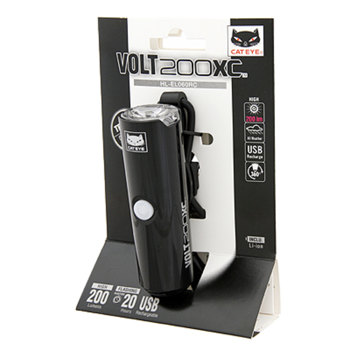 CATEYE ไฟหน้า VOLT200XC, HL-EL060RC, สีดำ