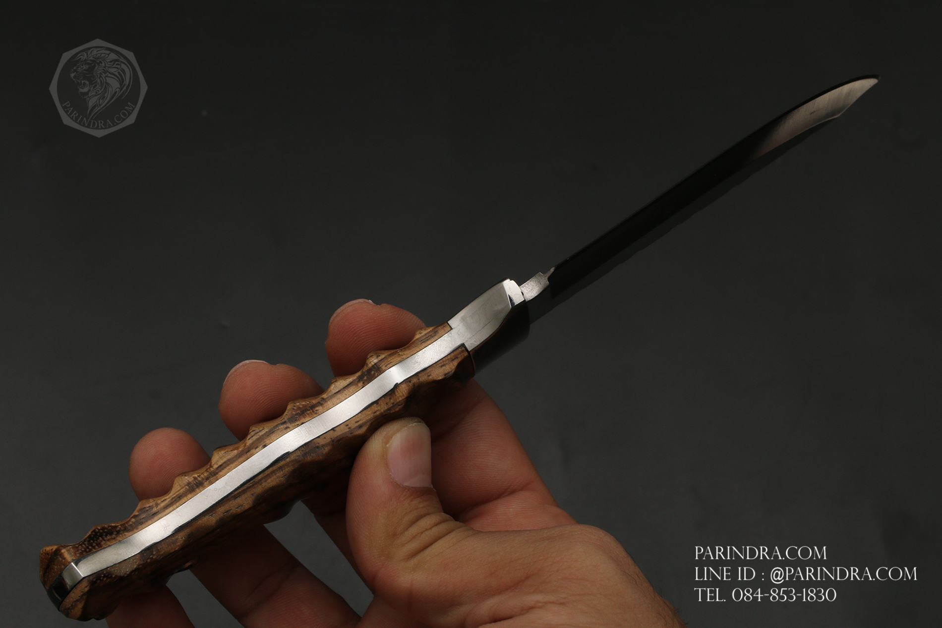 มีดใบตาย Browning ด้ามไม้ธรรมชาติ สวยงาม คลาสสิก พร้อมซองมีดไนลอน