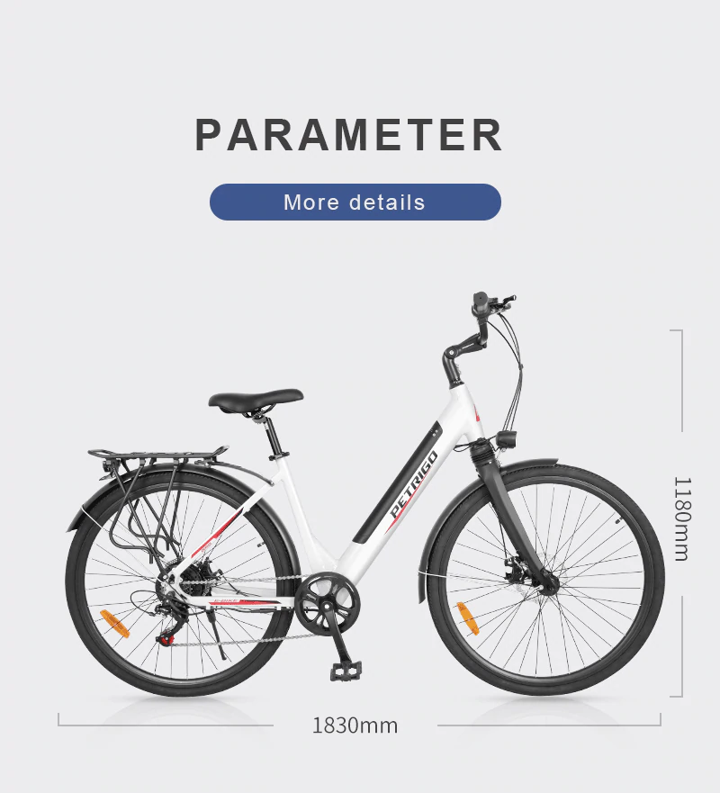 PRETIGO C2 700c Electric Bike Li-ion Powered Sports Bike Urban ebike Women's swan frame bicycle commuter travel electric bicycle