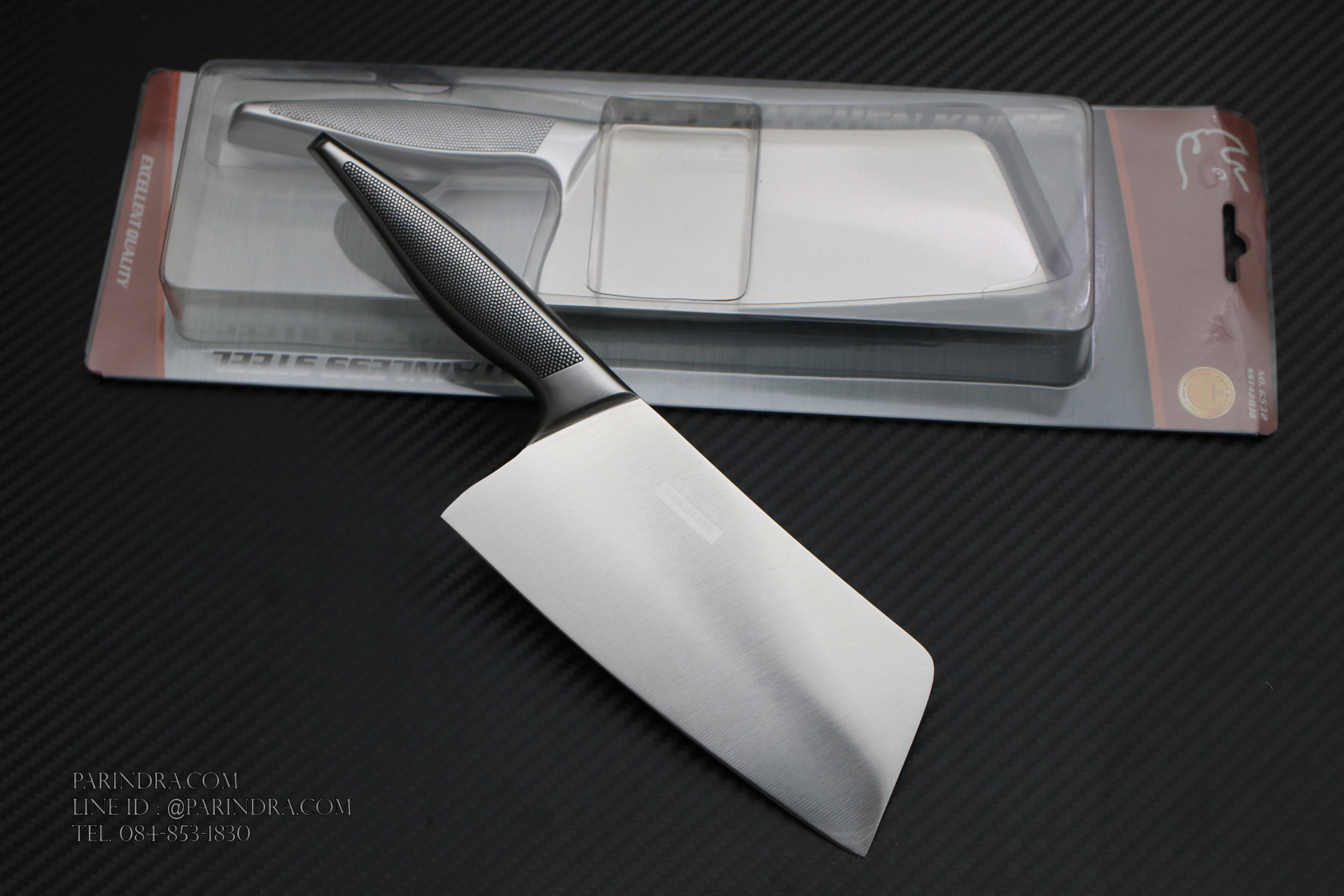 มีดอีโต้ทำครัว Rhino Brand Knife No.6532 ด้ามแสตนเลส ขนาดใบ 6.5 นิ้ว คมสุดๆ (ของแท้)