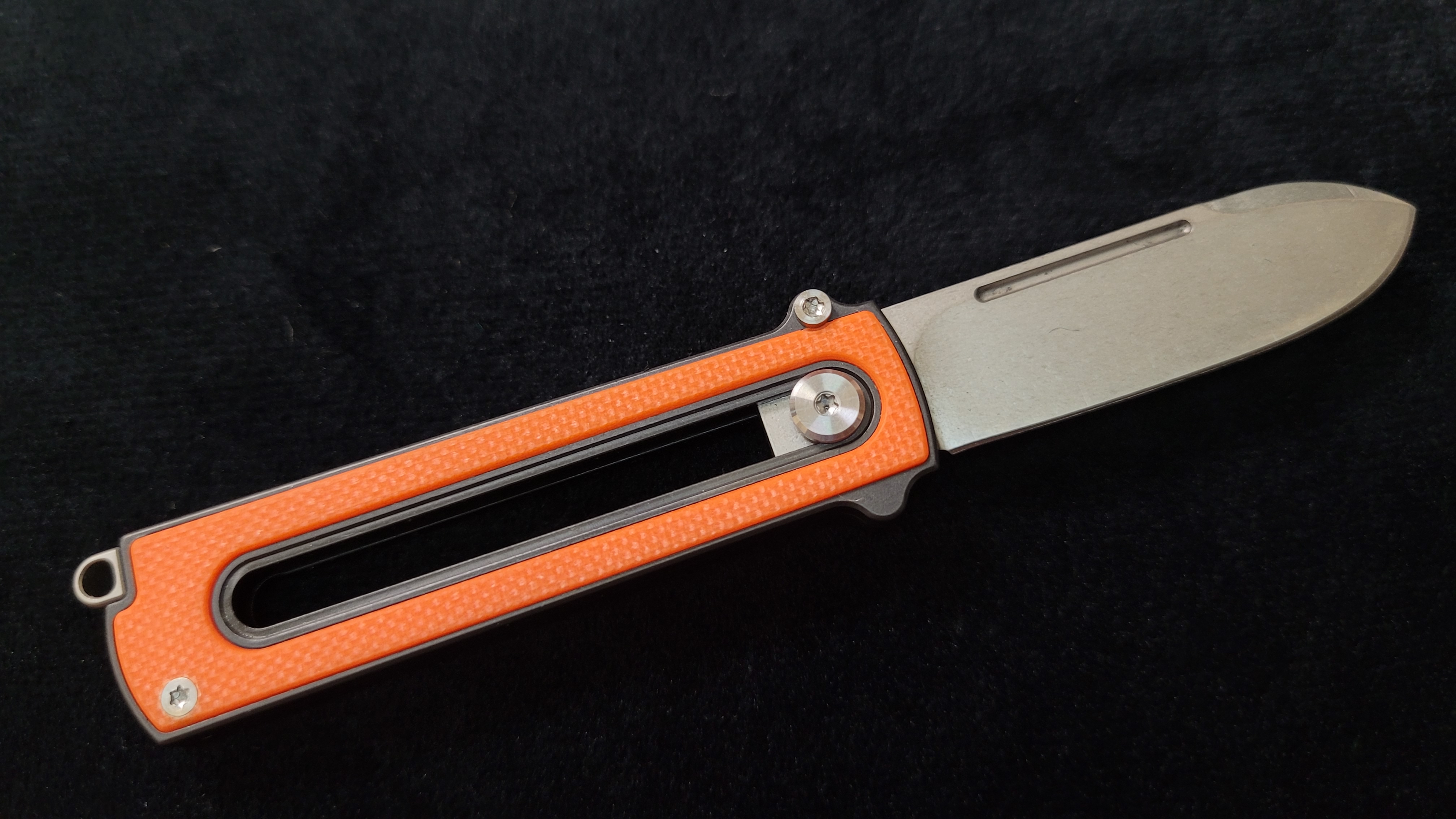 Zr BarloX with M390 Blade-for a short time Dealer's Cost Orange Stonewash Blade