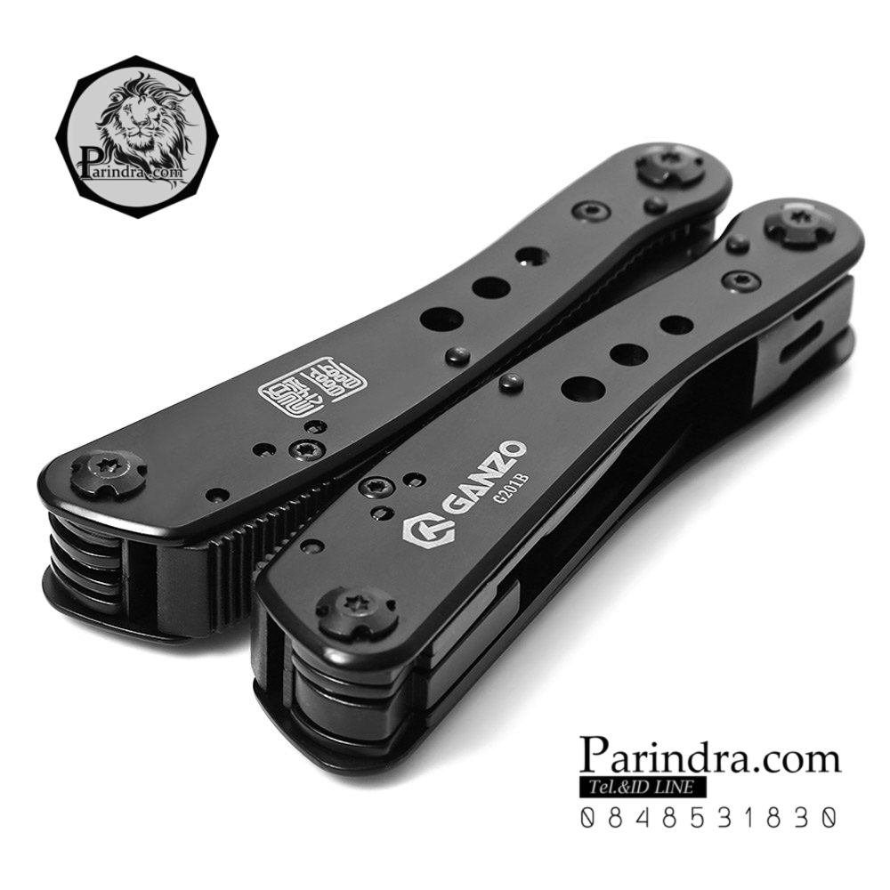 คีมเอนกประสงค์ Multi-Tools Ganzo กานโซ่ รุ่น G201-B สีดำสนิท ของแท้ 100%