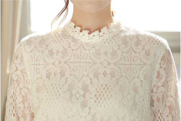 Pre-order เดรสขาว พรีเวดดิ้ง แขนยาว ลูกไม้ สีขาว